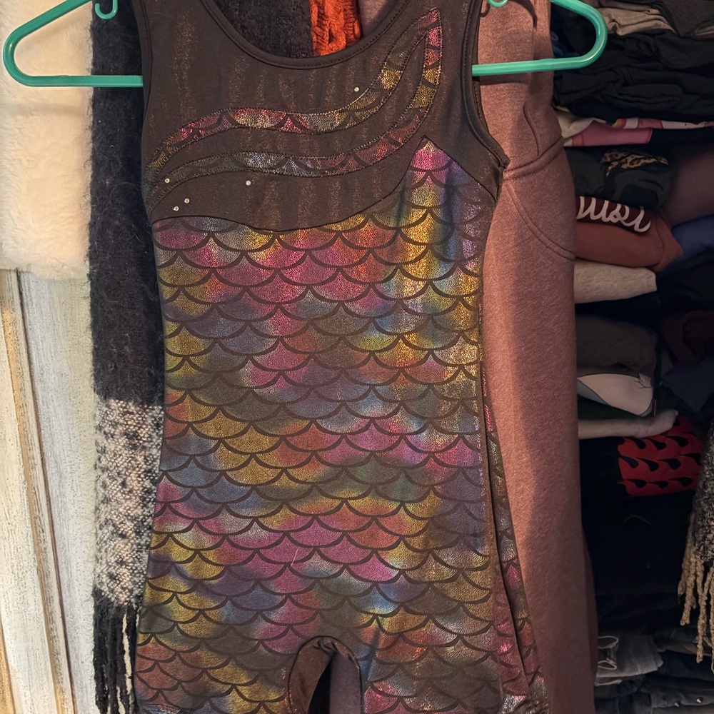 Colorful Mermaid Scale Leotard